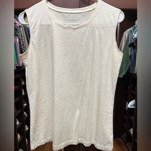 Fair Indigo Small Cream Sleeveless Top